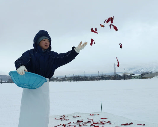 かんずり雪さらし体験